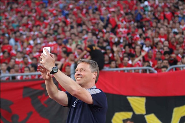 ليندمان يظهر في مران الأهلي اليوم