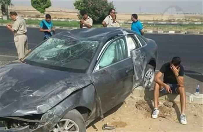 عمرو السولية لاعب الأهلي يتعرض لحادث مروع