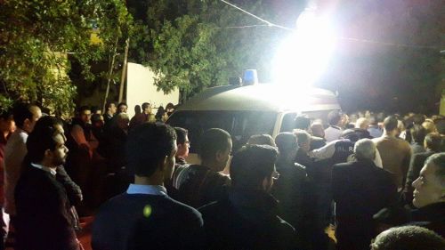 تشييع جثمان محمود شهاب الدين ضحية كافيه النزهة بالمنصورة