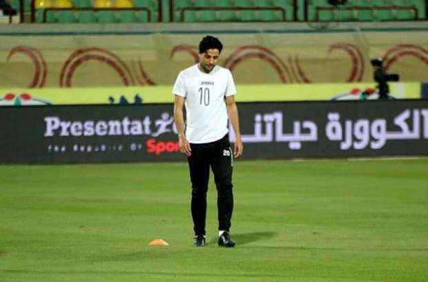 محمد إبراهيم ينتظم في مران سيراميكا استعدادآ لمواجهة الاتحاد