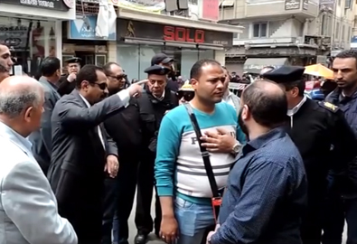 مدير أمن الاسكندرية مع شهداء الشرطة قبل تفجير المرقسية