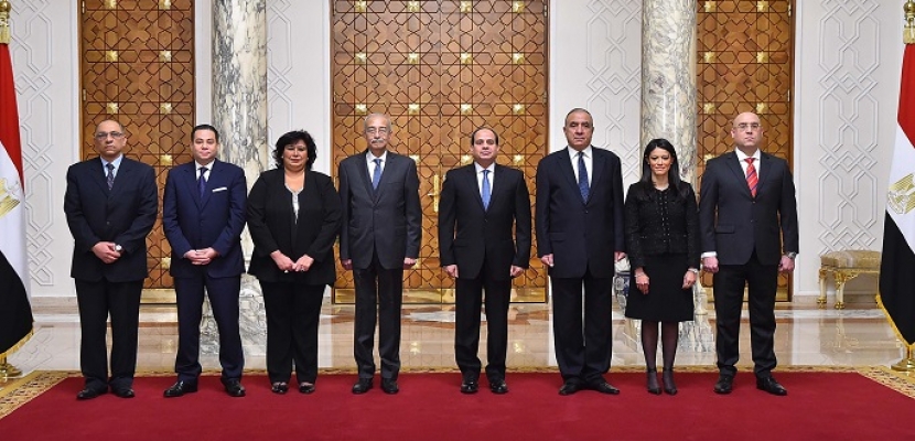 الوزراء الجدد يؤدون اليمين الدستورية أمام الرئيس السيسي