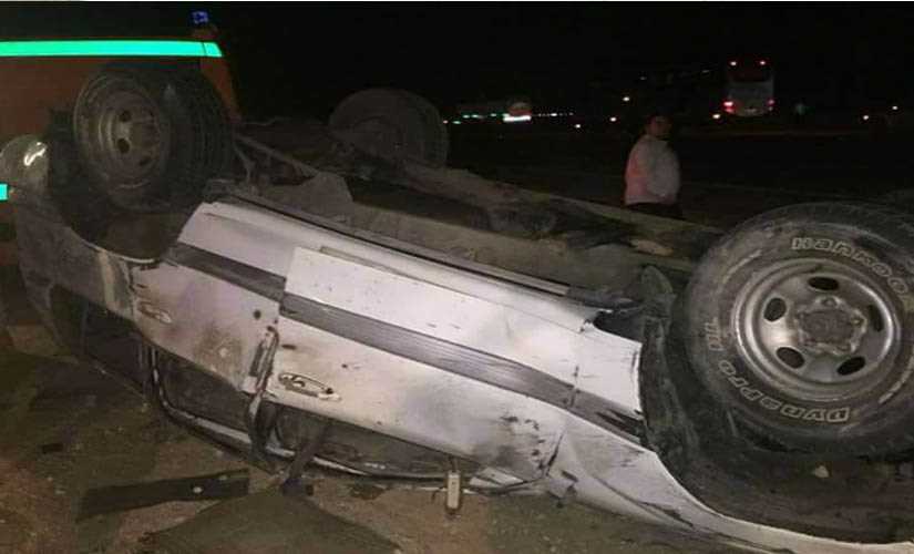 انقلاب سيارة بالبحيرة ومصرع وإصابة 5 أشخاص
