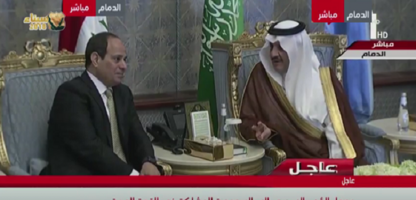 الرئيس السيسى يصل السعودية للمشاركة فى القمة العربية بالدمام
