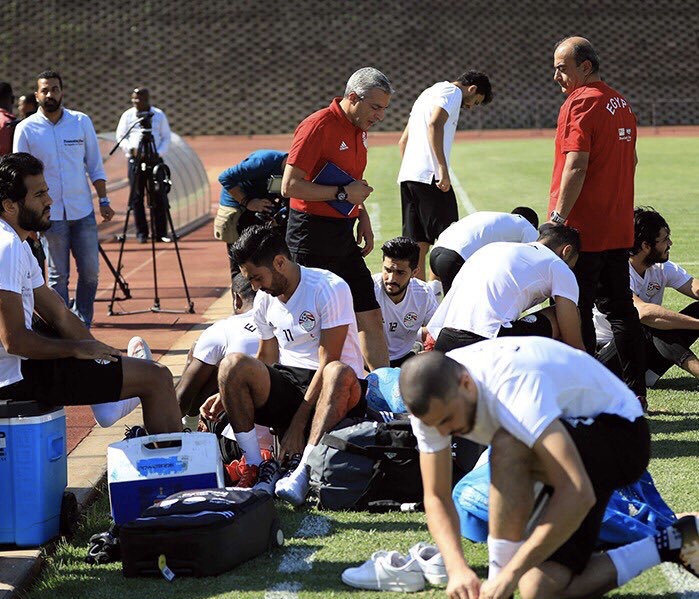 منتخب مصر يرتدي الزي الأبيض أمام إي سواتيني غدآ