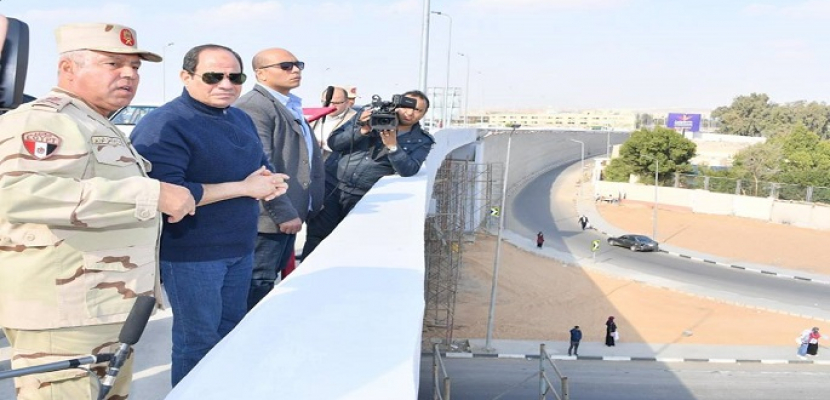 الرئيس السيسي يتفقد عددآ من المشروعات بالعاصمة الإدارية