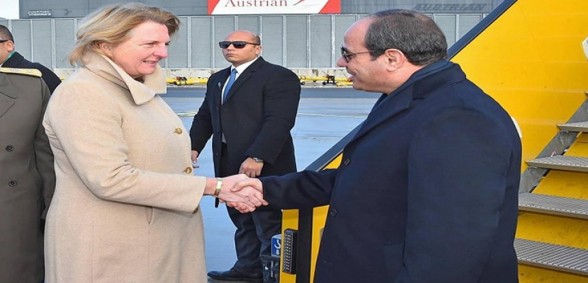الرئيس السيسى يصل النمسا لحضور منتدى أفريقيا-أوروبا