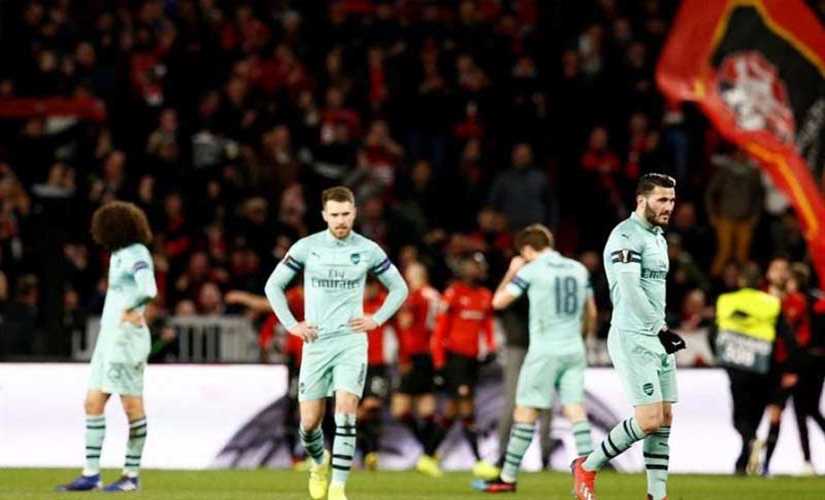 رين الفرنسي يفوز على أرسنال الإنجليزي 3-1 في الدوري الأوروبي