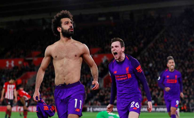 "صلاح" يقود ليفربول لفوز مثير على ساوثهامبتون في الدوري الإنجليزي الممتاز‎