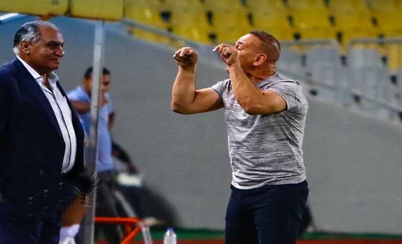 حسام حسن يعترض علي هدف الأهلي