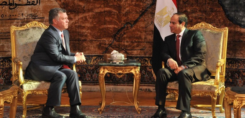 الرئيس السيسى يستقبل الملك عبد الله الثانى اليوم بالقاهرة