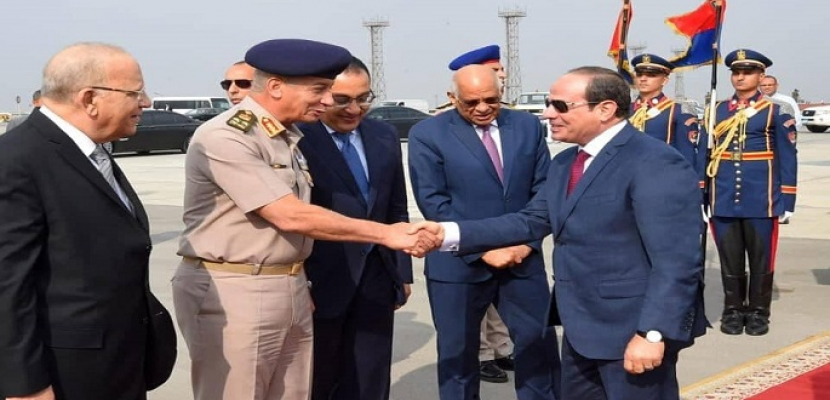 الرئيس السيسي يعود إلى أرض الوطن قادمآ من الولايات المتحدة الأمريكية