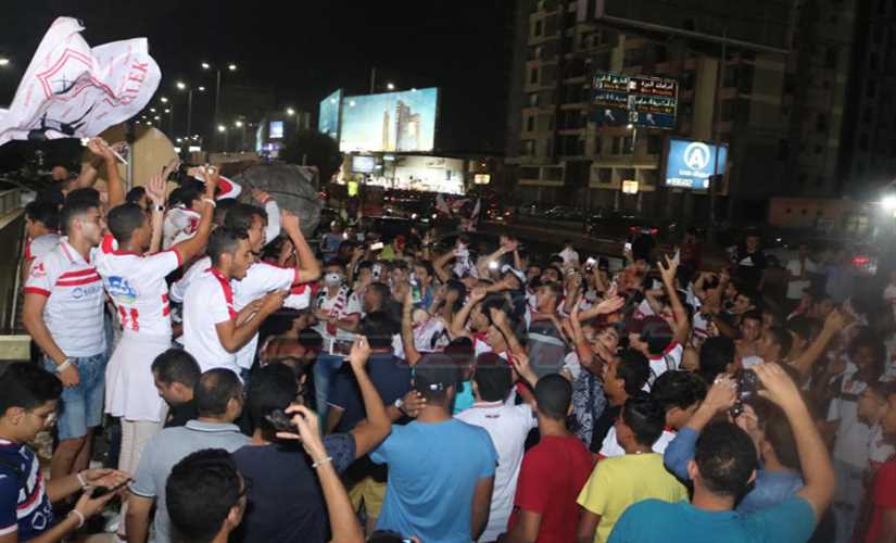 فرحة عارمة داخل نادي الزمالك بعد الفوز بكأس مصر