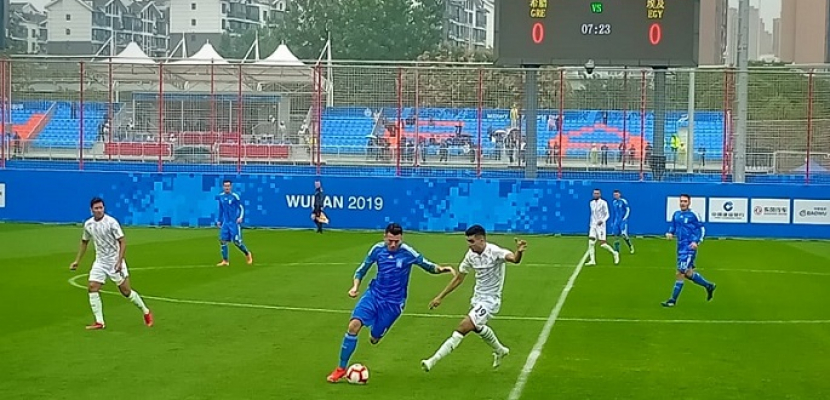 المنتخب العسكرى يتعادل مع اليونان فى افتتاح كأس العالم بالصين