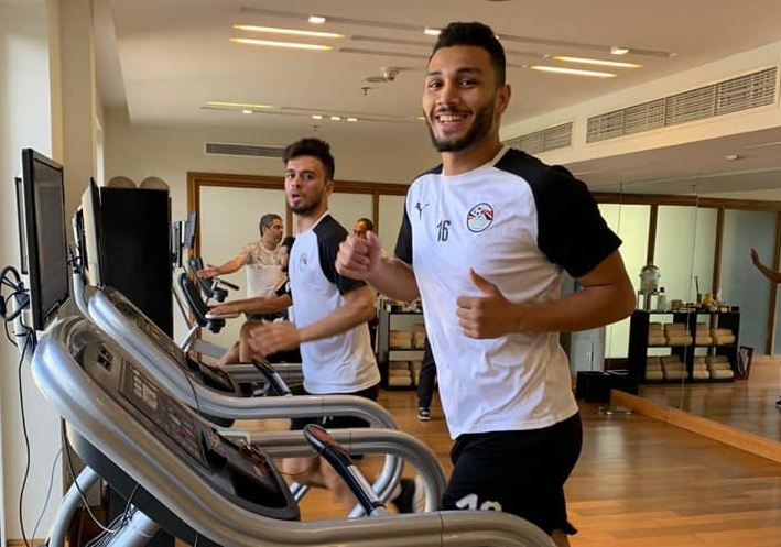 لاعبو المنتخب الأوليمبي يؤدون تدريبات استشفائية بالجيم