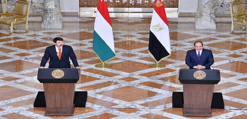 الرئيس السيسي: سعدت باستقبال رئيس جمهورية المجر