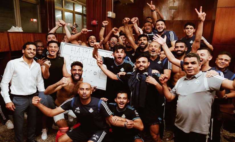 فرحة عارمة للاعبى بيراميدز بعد الفوز على رينجرز النيجيري