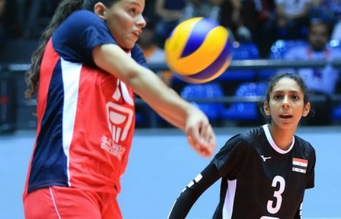 لاعبة طائرة الأهلي تتعرض لحادث قوي خلال المران