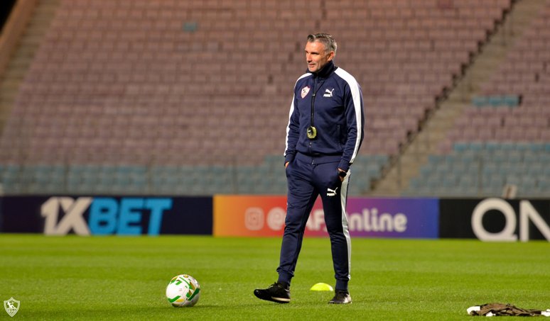 كارتيرون يشارك في مران الزمالك استعداداً لتوسكر