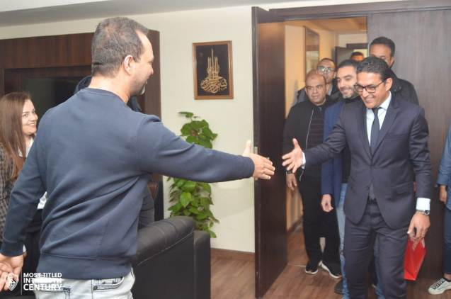 وفد من بعثة الوداد يزور الزمالك