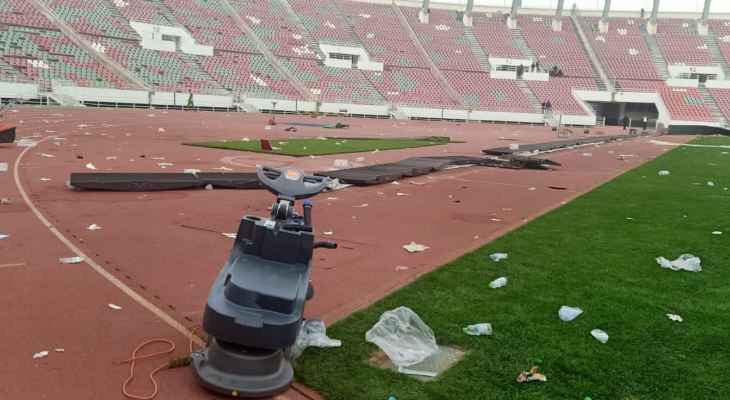 جماهير الجيش الملكي تقتحم الملعب بعد خروج الفريق من كأس العرش المغربي