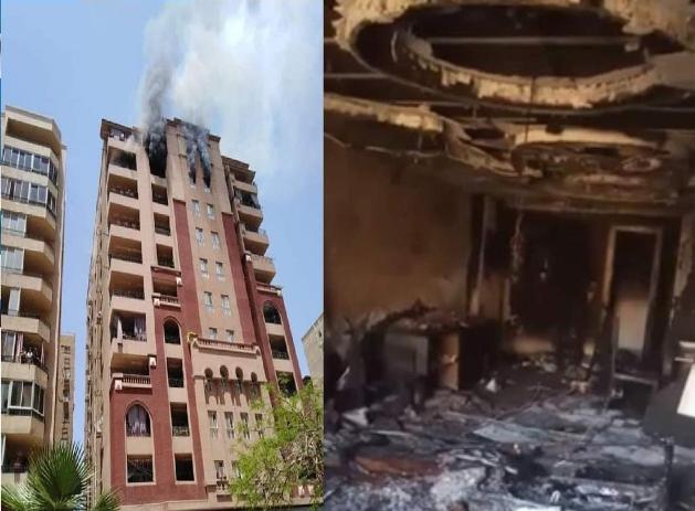 مصرع أب ونجليه في حريق شقة سكنية بمدينة نصر