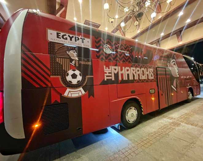 الأتوبيس الجديد لمنتخب مصر يظهر في معسكر سبتمبر