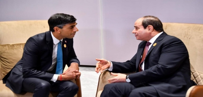 الرئيس السيسي يستقبل رئيس الوزراء البريطاني في شرم الشيخ