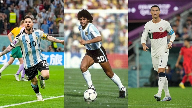 ميسي يتفوق على النجم كريستيانو رونالدو والأسطورة الراحل مارادونا