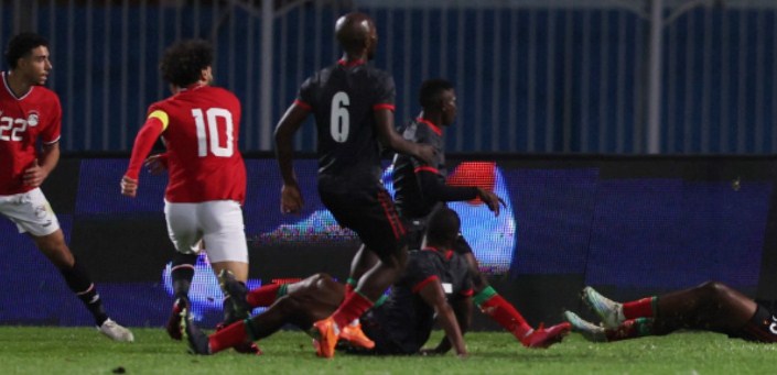مصر تتقدم علي مالاوي 2-0 في الشوط الأول