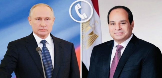 الرئيس السيسي يهنئ الرئيس بوتين بمناسبة إعادة انتخابه لفترة رئاسية جديدة