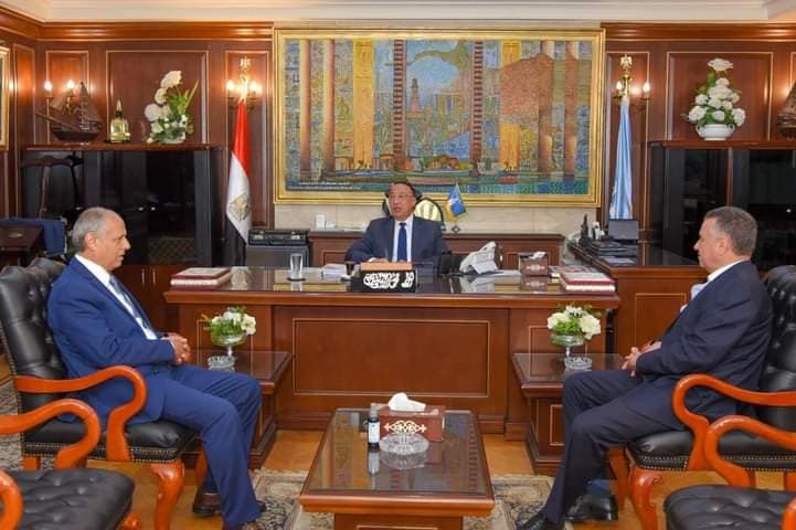 محافظ الإسكندرية يستقبل المهندس سالم جابر واللواء طارق بدر