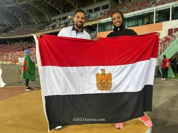 إسراء عويس تحقق ذهبية الوثب الطويل بدورة الألعاب العربية