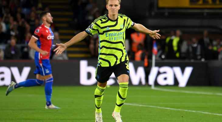 أرسنال يفوز على كريستال بالاس 1-0 في الدوري الإنجليزي