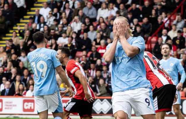 مانشستر سيتي يفوز علي شيفيلد 2-1 بالدوري الإنجليزي