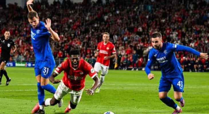 ايندهوفين يفوز على جلاسكو رينجرز 5-1 ويتأهل لمجموعات دوري أبطال أوروبا