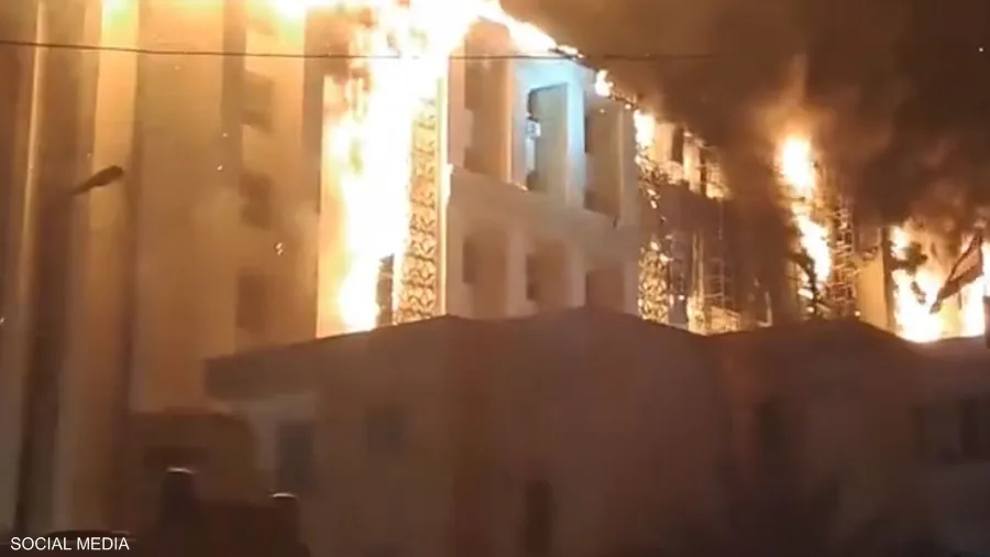 اندلاع حريق ضخم بمديرية الأمن في الإسماعيلية