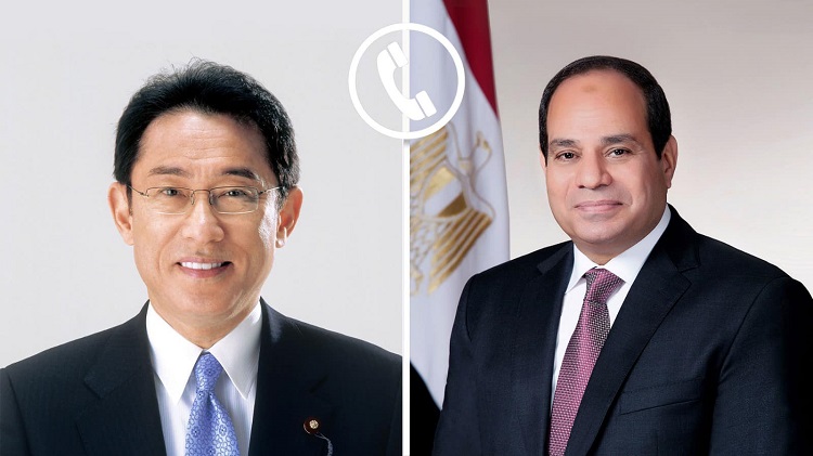 الرئيس السيسي ورئيس وزراء اليابان يبحثان هاتفيا تطورات التصعيد العسكري الحالي في قطاع غزة