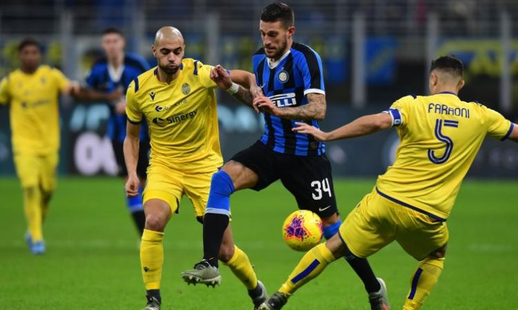 إنتر ميلان يفوز على هيلاس فيرونا 2-1 في الدوري الإيطالي