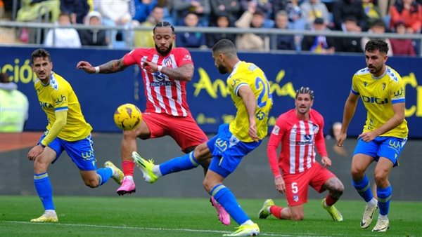 قادش يفوز علي أتلتيكو مدريد 2-0 في الدوري الإسباني