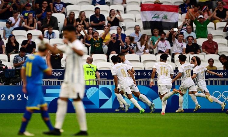 العراق يفوز على أوكرانيا 2-1 في أولمبياد باريس