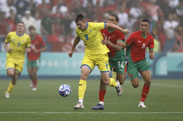 أوكرانيا تفوز علي المغرب 2-1 في أوليمبياد باريس 2024