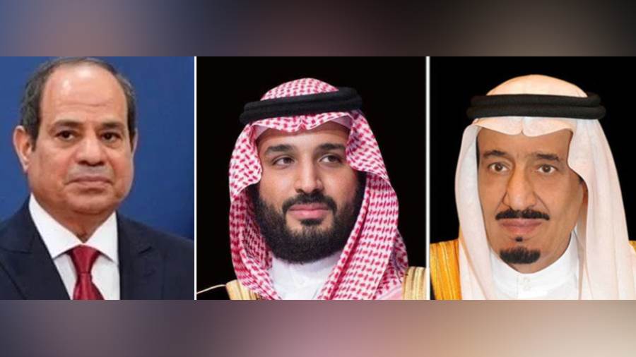 الرئيس السيسي يهنئ خادم الحرمين وولي العهد السعودي بذكرى اليوم الوطني