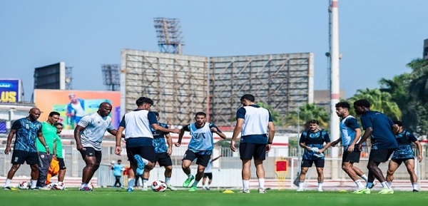 تدريبات استشفائية للاعبي الزمالك في مران اليوم