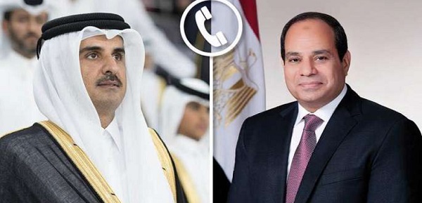 الرئيس السيسى يبحث هاتفياً مع أمير قطر مستجدات الأوضاع الإقليمية فى الشرق الأوسط