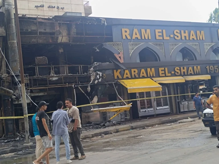اندلاع حريق في مطعم كرم الشام بالإسكندرية