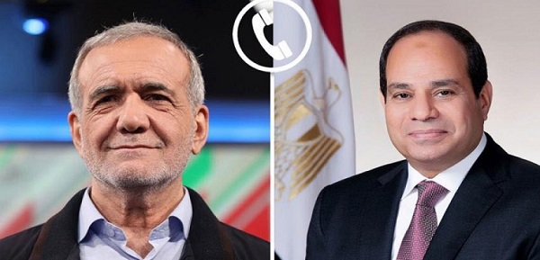 الرئيس السيسى ونظيره الإيرانى يؤكدان ضرورة الوقف الفورى لإطلاق النار فى غزة