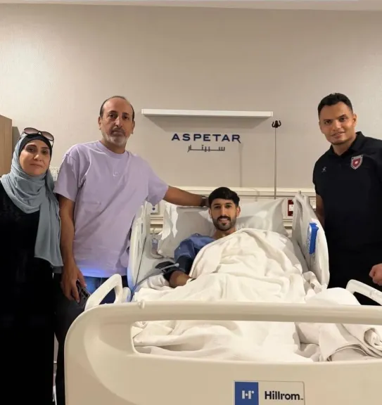 يزن النعيمات يجرى جراحة الرباط الصليبي