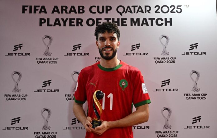 وليد أزارو أفضل لاعب في مباراة المغرب وسوريا