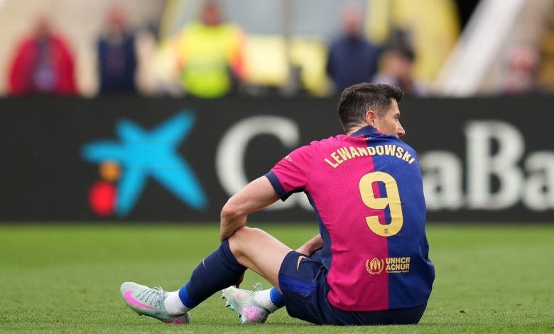 ليفاندوفسكي يغيب عن مباراة أوساسونا بسبب آلام أوتار الركبة